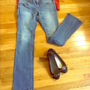 Guess jeans, distressed, long